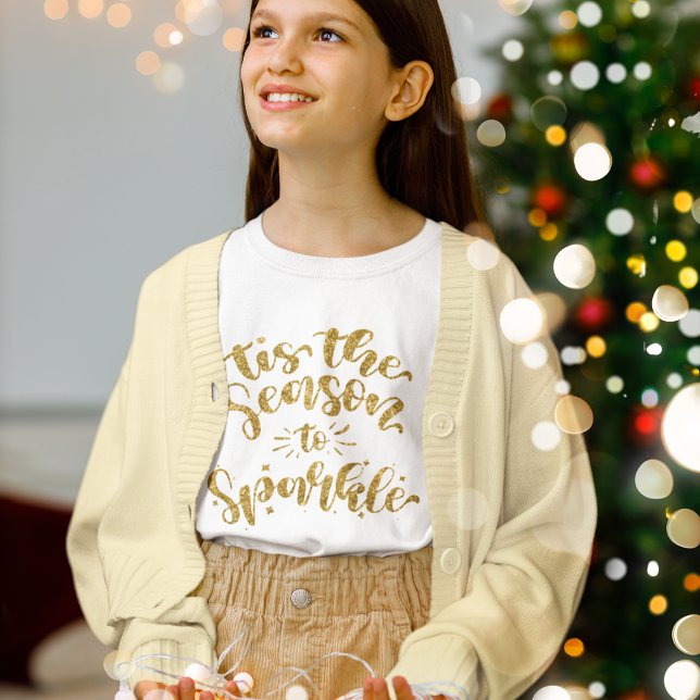 T-shirt C'est la saison pour étinceler la Parties scintill (Fun festive tee for all the family!)