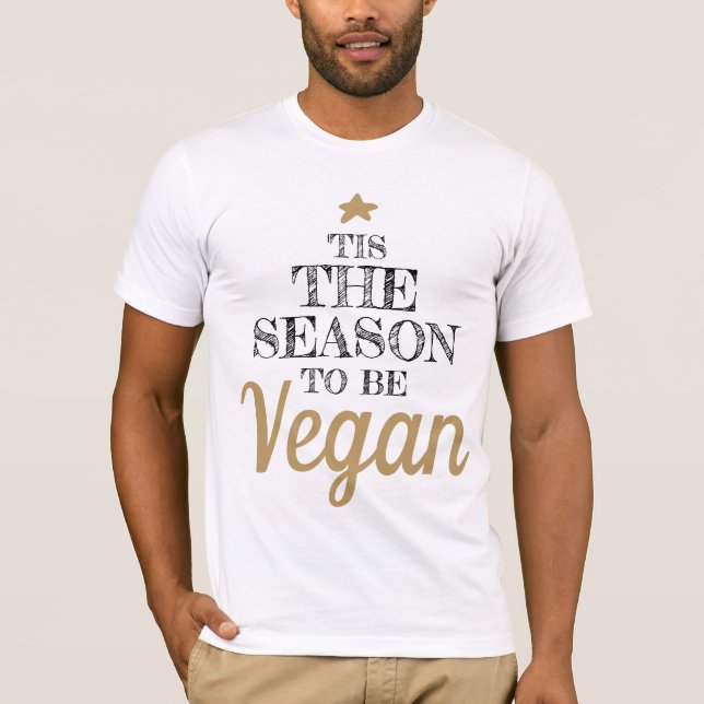 T-shirt 'C'est la saison pour être Vegan (Devant)