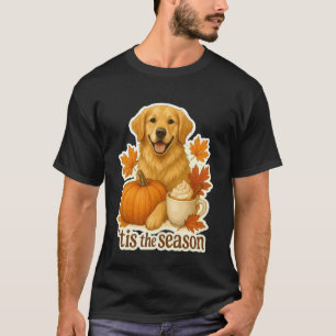 T-shirt C'est la saison Retriever doré Chien Automne Fall
