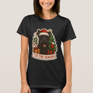 T-shirt C'est la saison Scottish Terrier chien joyeux Noël