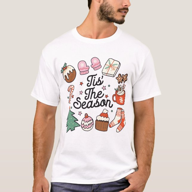 T-shirt C'Est La Saison Vintage Noël (Devant)