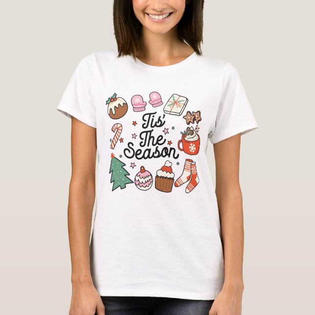 T-shirt C'Est La Saison Vintage Noël (Devant)