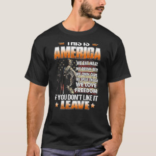 T-shirt C'est l'Amérique nous mangeons de la viande nous b