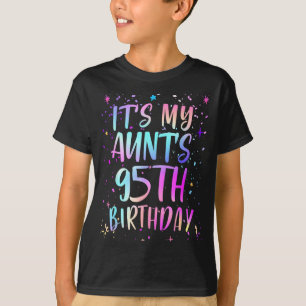 T-shirt C'est l'anniversaire de ma tante, 95 ans, Coloré,