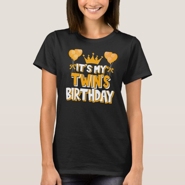 T-shirt C'est l'anniversaire de My Twin Fête Famille Match (Devant)
