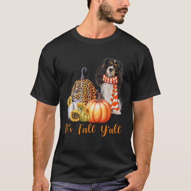T-shirt C'est l'automne, Cavalier King Charles Spaniel Pum (Devant)