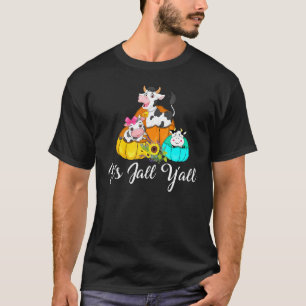 T-shirt C'est l'automne, famille, vache, épice de citrouil