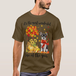T-shirt C'Est L'Automne Le Plus Merveilleux Chihuahua Pump