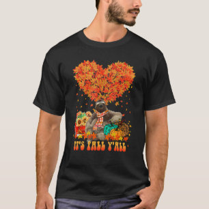T-shirt C'est l'automne les amis paresseux citrouille arbr