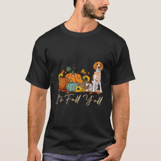 T-shirt C'est l'automne, vous tous Beagle Léopard Citrouil