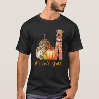 T-shirt C'est l'automne, vous tous Terrier Airedale Chien