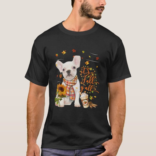 T-shirt C'est l'automne Y Tous les Chiens de Chien de Chie (Devant)