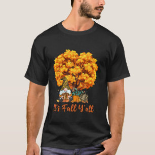 T-shirt C'est l'automne Y tous les mignons Gnomes Citrouil