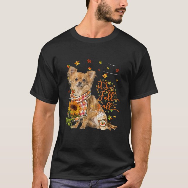 T-shirt C'est l'automne Y tout Tan Chihuahua Chien Thanksg (Devant)