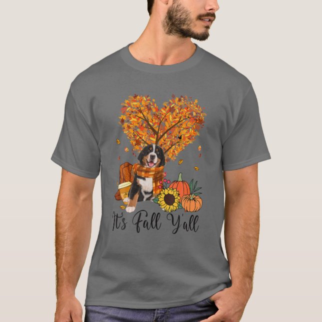 T-shirt C'est l'automne Y'all Bernese Mountain Dog Thanksg (Devant)