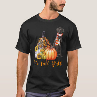 T-shirt C'est l'automne Y'all grand chien Danse Leopard Ci
