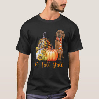 T-shirt C'est l'automne Y'all Rhodesian Ridgeback Chien Le