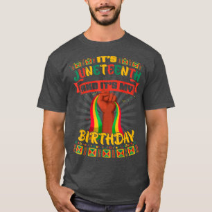 T-shirt C'est le 11 juin et mon anniversaire Africain Noir