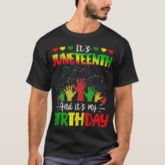 T-shirt C'est le 11 juin et mon anniversaire Africain Noir
