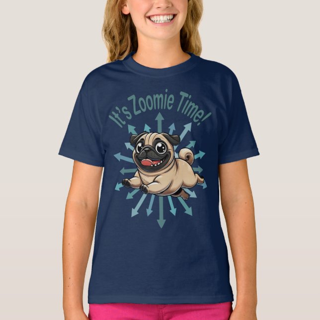 T-shirt C'est le Carlin de temps Zoomie (Devant)
