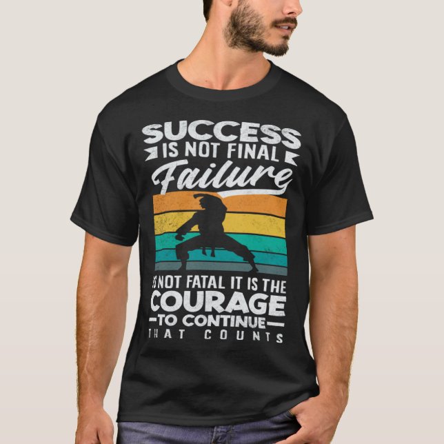 T-shirt C'est Le Courage De Continuer Qui Compte Karate J (Devant)