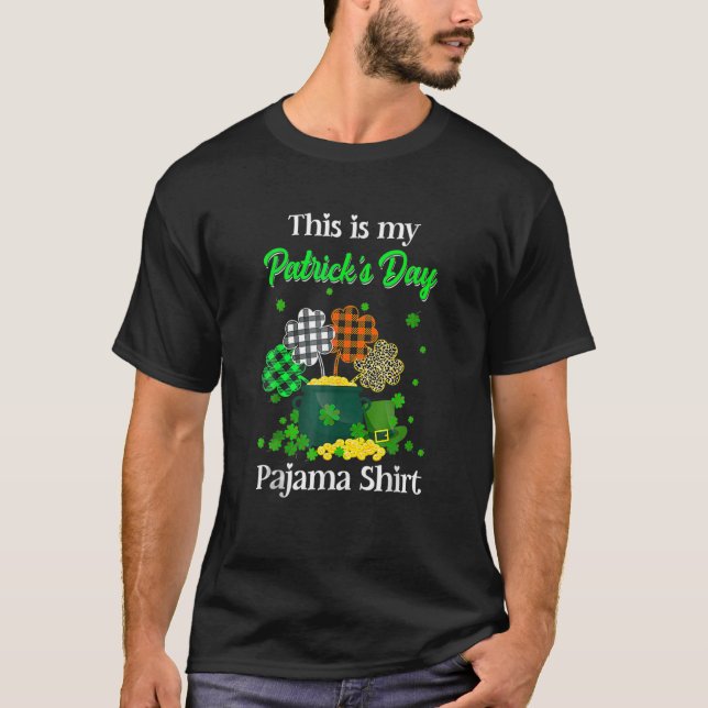 T-shirt C'est le jour de ma St. Patrick Pajama Leopard Pla (Devant)