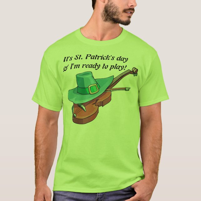T-shirt C'est le jour de St Patrick et je suis prêt à (Devant)