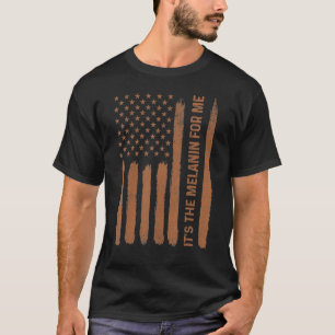 T-shirt C'est le Melanin pour moi American Flag Black Hist