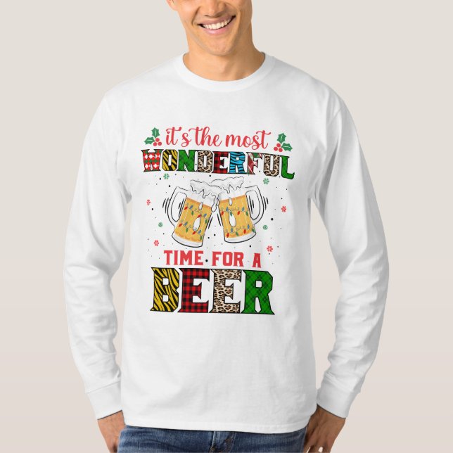 T-shirt C'Est Le Moment Le Plus Merveilleux Pour Une Bière (Devant)