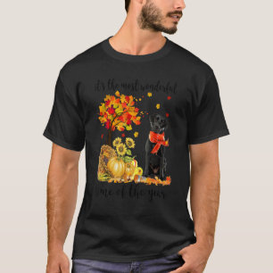 T-shirt C'est le plus merveilleux temps d'automne Labrador