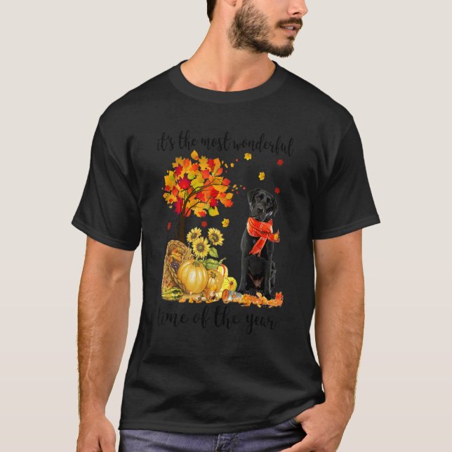T-shirt C'est le plus merveilleux temps d'automne Labrador (Devant)