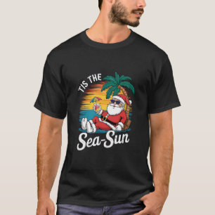 T-shirt C'est le soleil de la mer Santa Beach Noël en juil