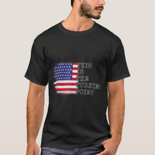 T-shirt C'est Le Tee Point De Retour Drapeau Usa Pour Homm