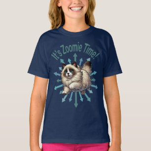 T-shirt C'est le temps de Zoomie Ragdoll Cat