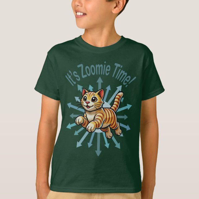 T-shirt C'est le temps Zoomie Chat Tigre (Devant)