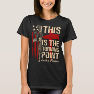 T-shirt C'est le tournant Foi Croix Nous Drapeau Patr