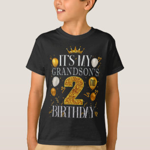 T-shirt C'est les 2 ans de mon petit-fils Joyeux Anniversa