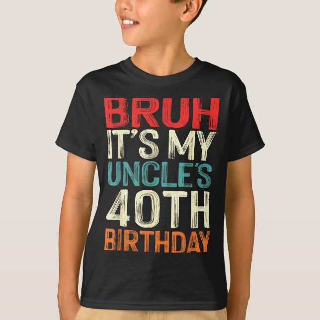 T-shirt C'est les 40 ans de mon oncle 40 ans Rétro (Devant)
