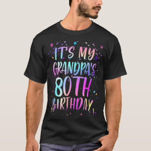 T-shirt C'est les 80 ans de mon grand-père Coloré Joyeux 8