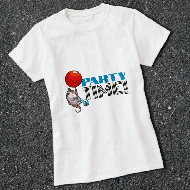T-shirt C'EST L'HEURE DE FAIRE LA FÊTE ! Possum de fête dr (Créateur téléchargé)