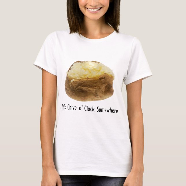 T-shirt C'est l'heure de la Ciboulette Quelque Part Drôle  (Devant)