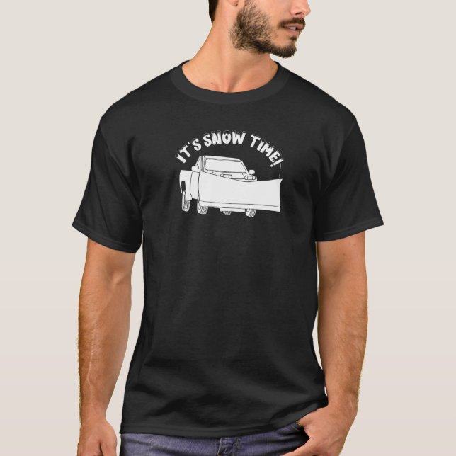 T-shirt C'est l'heure de la neige  Graphique de chasse-nei (Devant)