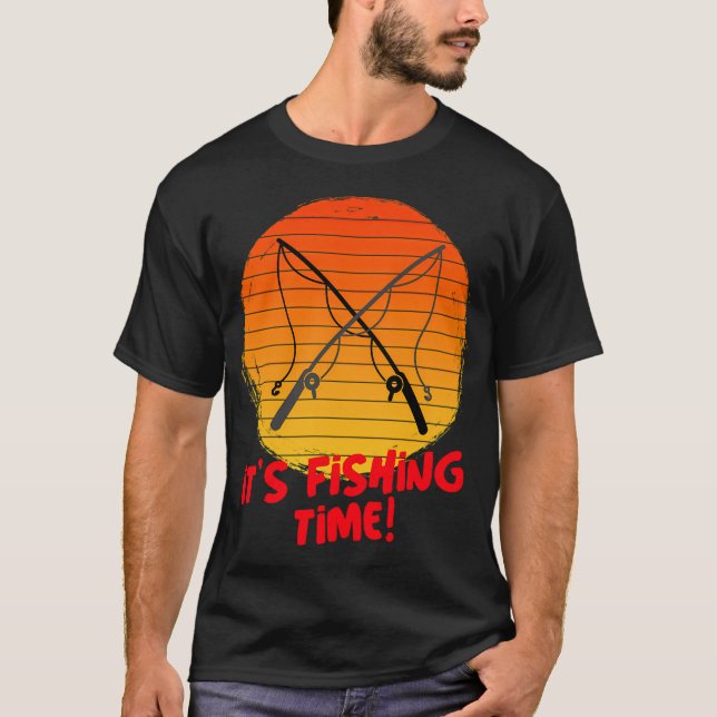 T-shirt C'est l'heure de la pêche ! - pêche. (Devant)