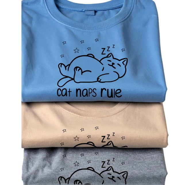 T-shirt C'est l'heure de la sieste Amateur de chat  (Créateur téléchargé)