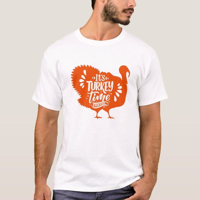 T-shirt C'est l'heure de la Turquie pour Thanksgiving (Devant)