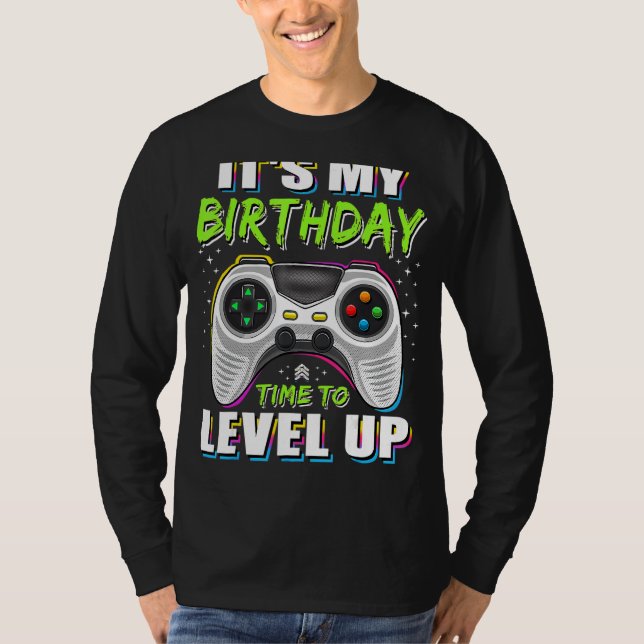 T-shirt C'est l'heure de mon anniversaire de monter à nive (Devant)