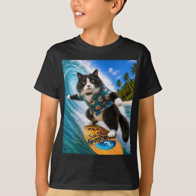 T-shirt C'est l'heure de surfer  (Devant)