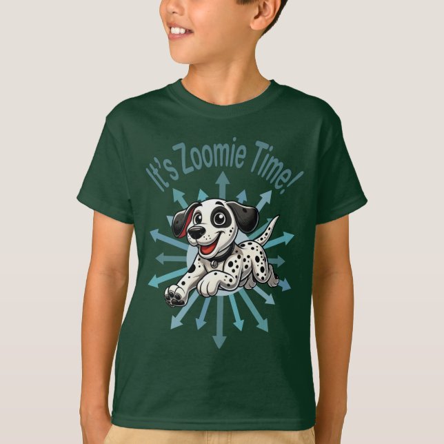 T-shirt C'est l'heure des Zoomies Dalmatien (Devant)