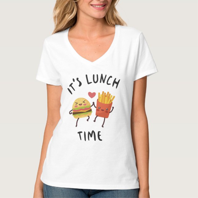 T-shirt C'est l'heure du déjeuner (Devant)