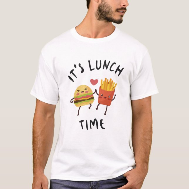 T-shirt C'est l'heure du déjeuner (Devant)